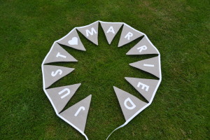 Wedding bunting: "Just Married"